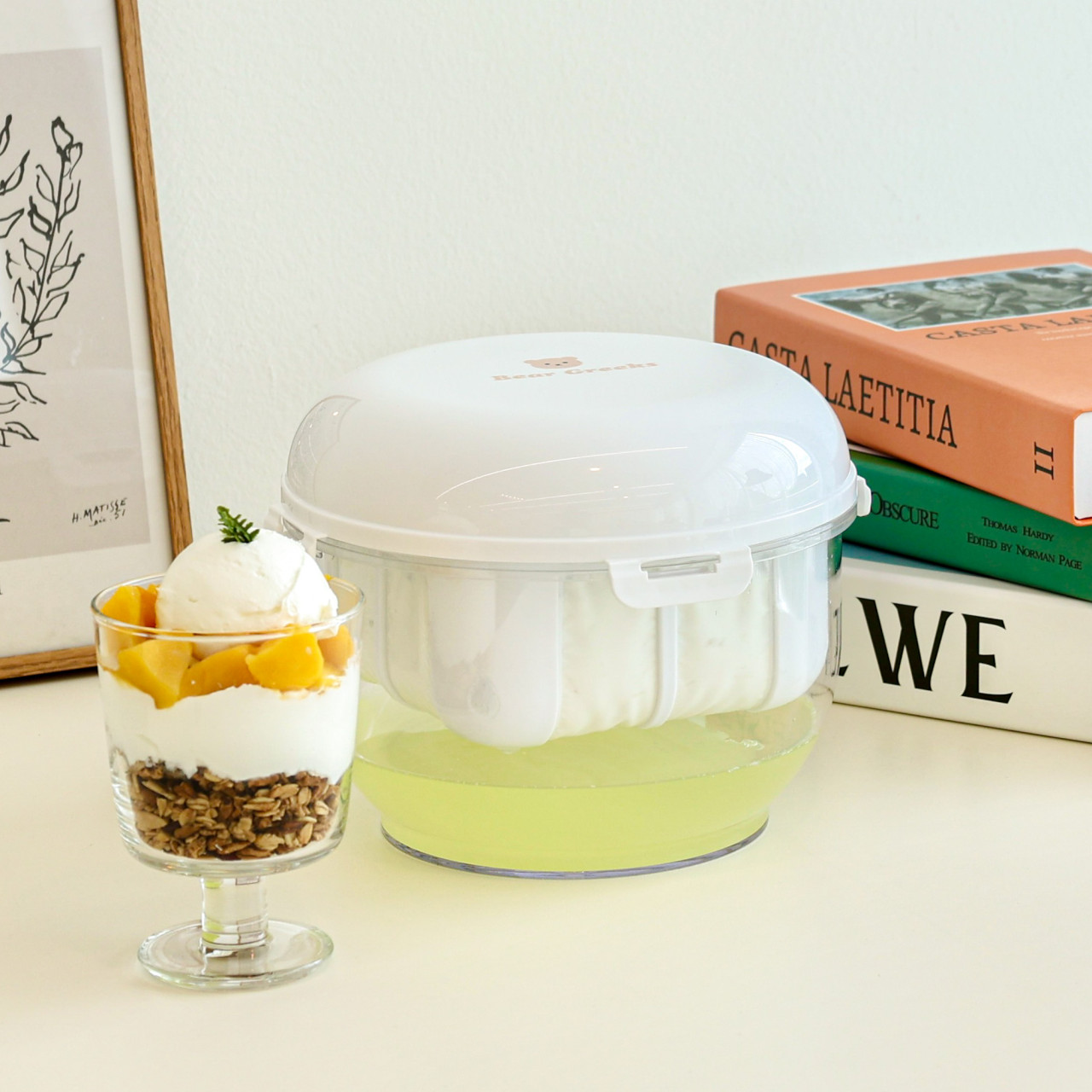 베어그릭스 대용량 유청분리기 꾸덕메이커 2.4L 그릭요거트만들기 메이커