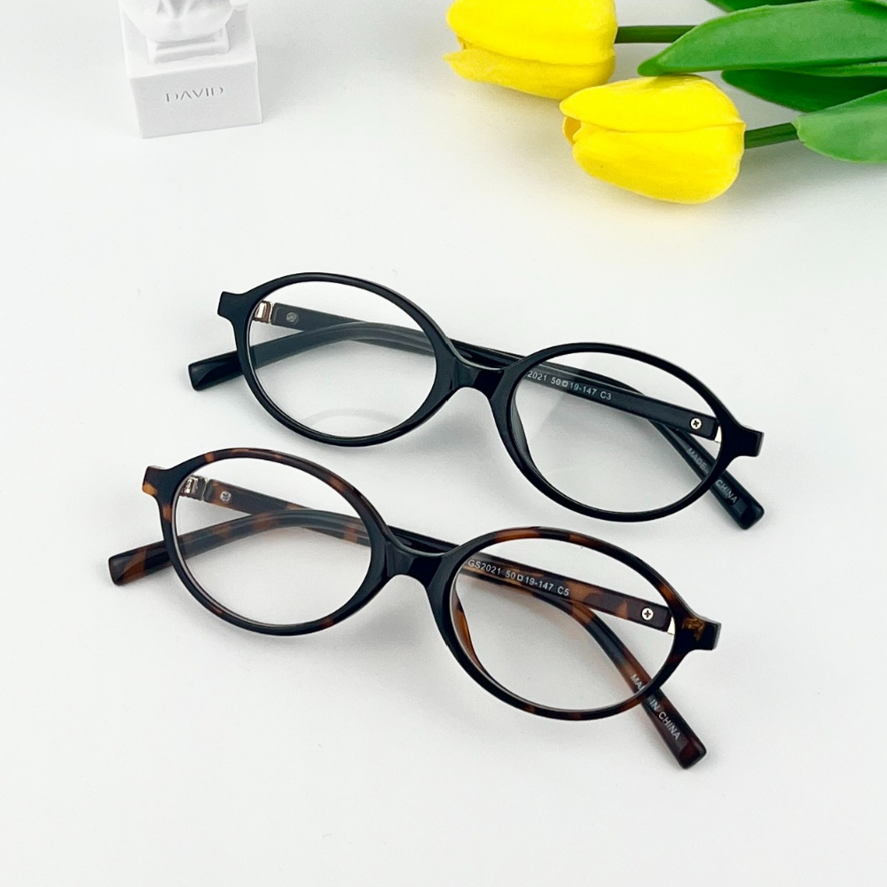 긱시크안경 블루라이트차단 오벌형 얇은 뿔테안경 호피 노안 가벼운 여자안경테 빛번짐