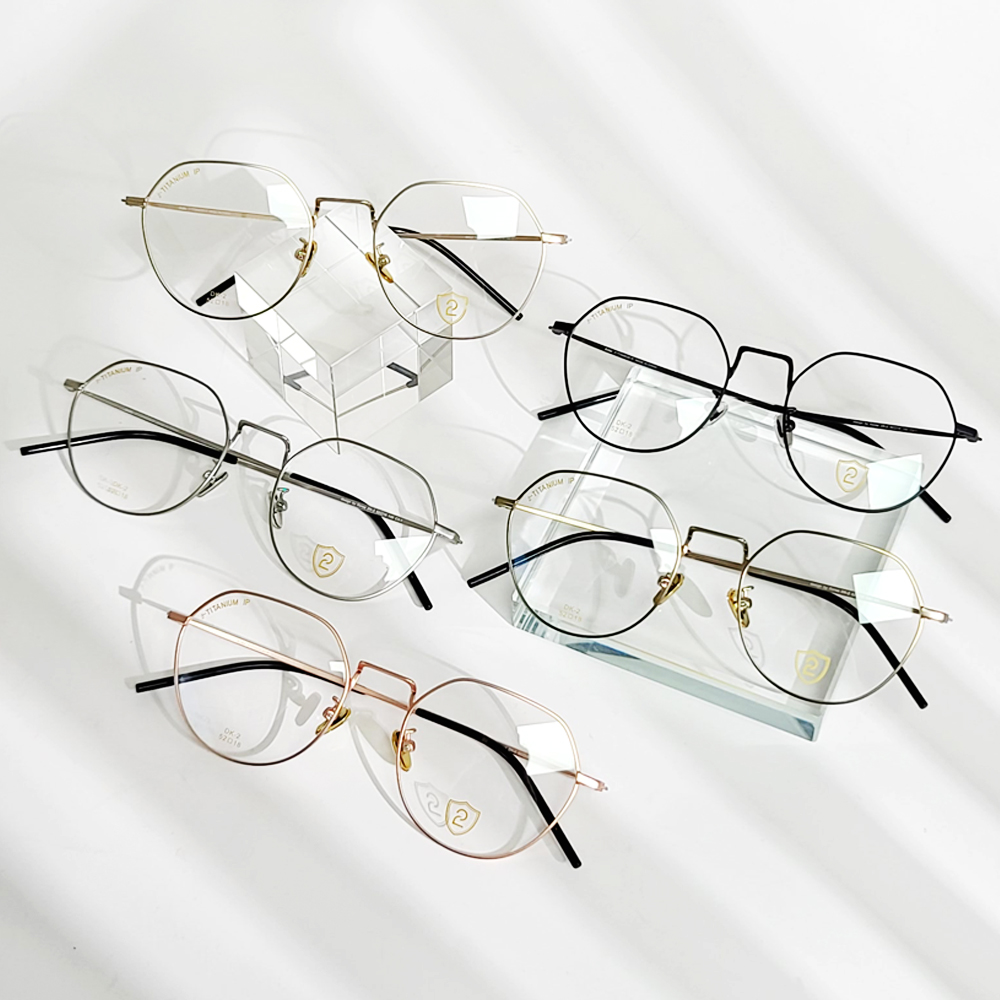 다각형 베타 티타늄 안경테 남자 여자 시력보호 자외선 블루라이트 차단 안경