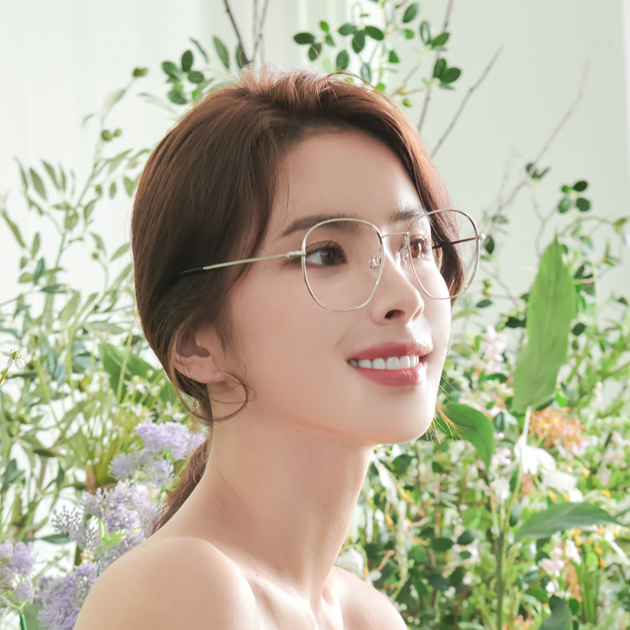 빅 오버사이즈 사각 레트로 남자 여자 티타늄 안경테