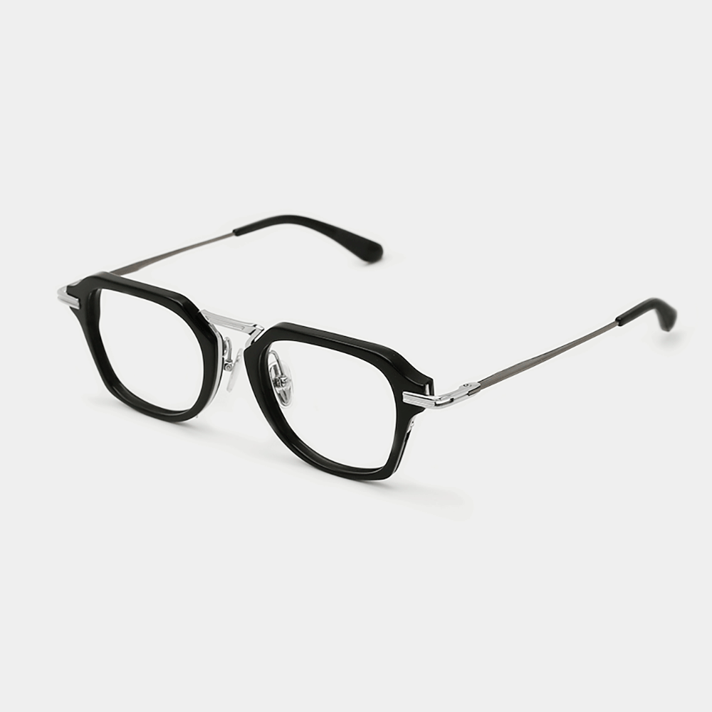 아키하루 9088 티타늄 사각 검정 뿔테안경 남자 여자 블루라이트차단 시력보호 패션 안경