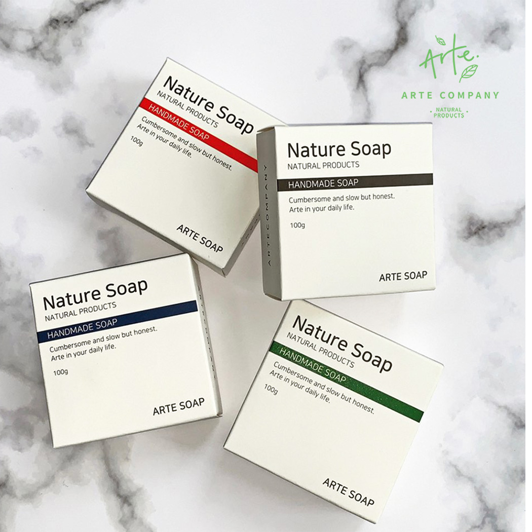 아르떼 천연비누 제로웨이스트 어성초 CP 수제 세수 세안 비누