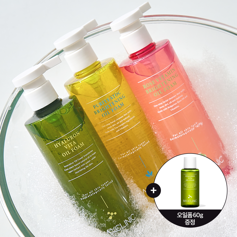 (1+1) 맥스클리닉 반전클렌저 대용량 오일투폼 클렌징오일 클렌징폼 310g