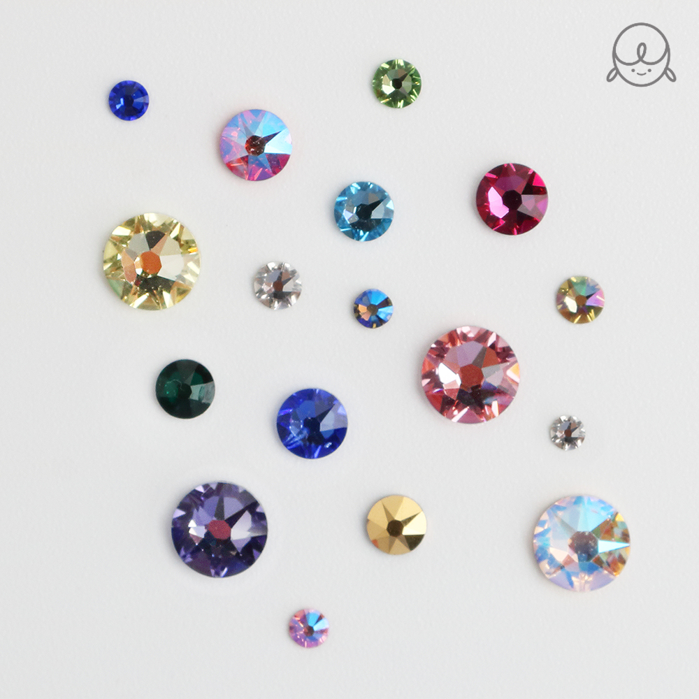 오스트리아스톤 평스톤 스와로브스키 네일파츠 큐빅파츠 (SS3-15매입)