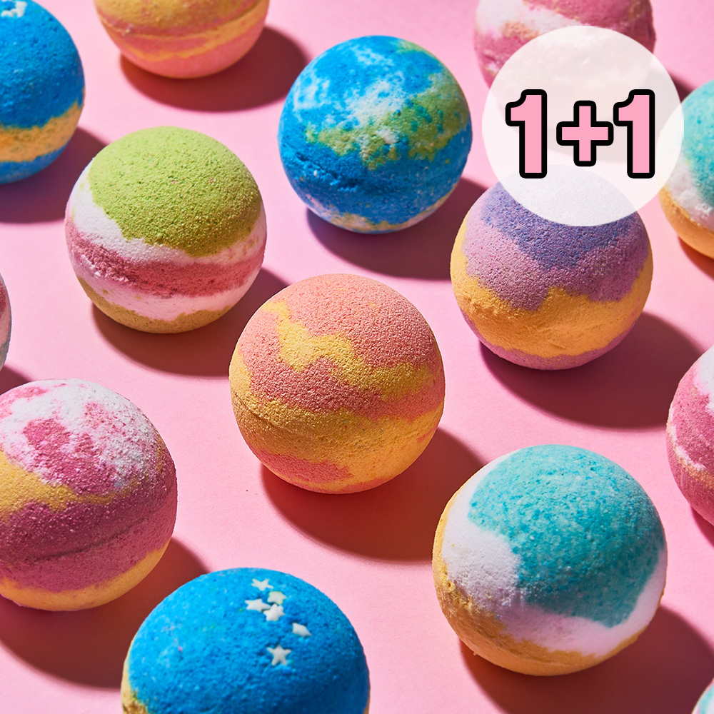 1+1 아르비앙 배쓰밤 거품 입욕제 젤 젤리 배쓰 버블바 미니핑크 바스볼