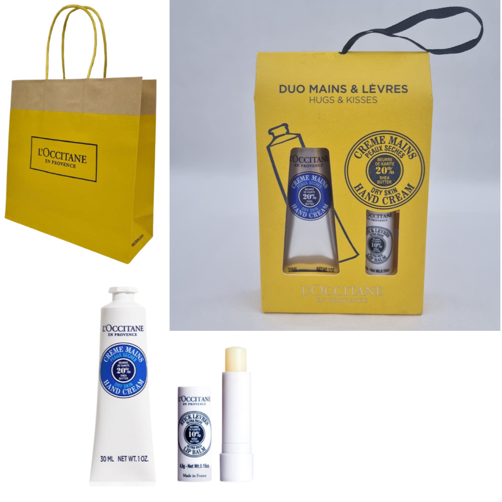 [록시땅] 기프트 NEW시어버터 핸드크림 & 립밤듀오 스틱형 개별쇼핑백 록시탕 선물포장세트