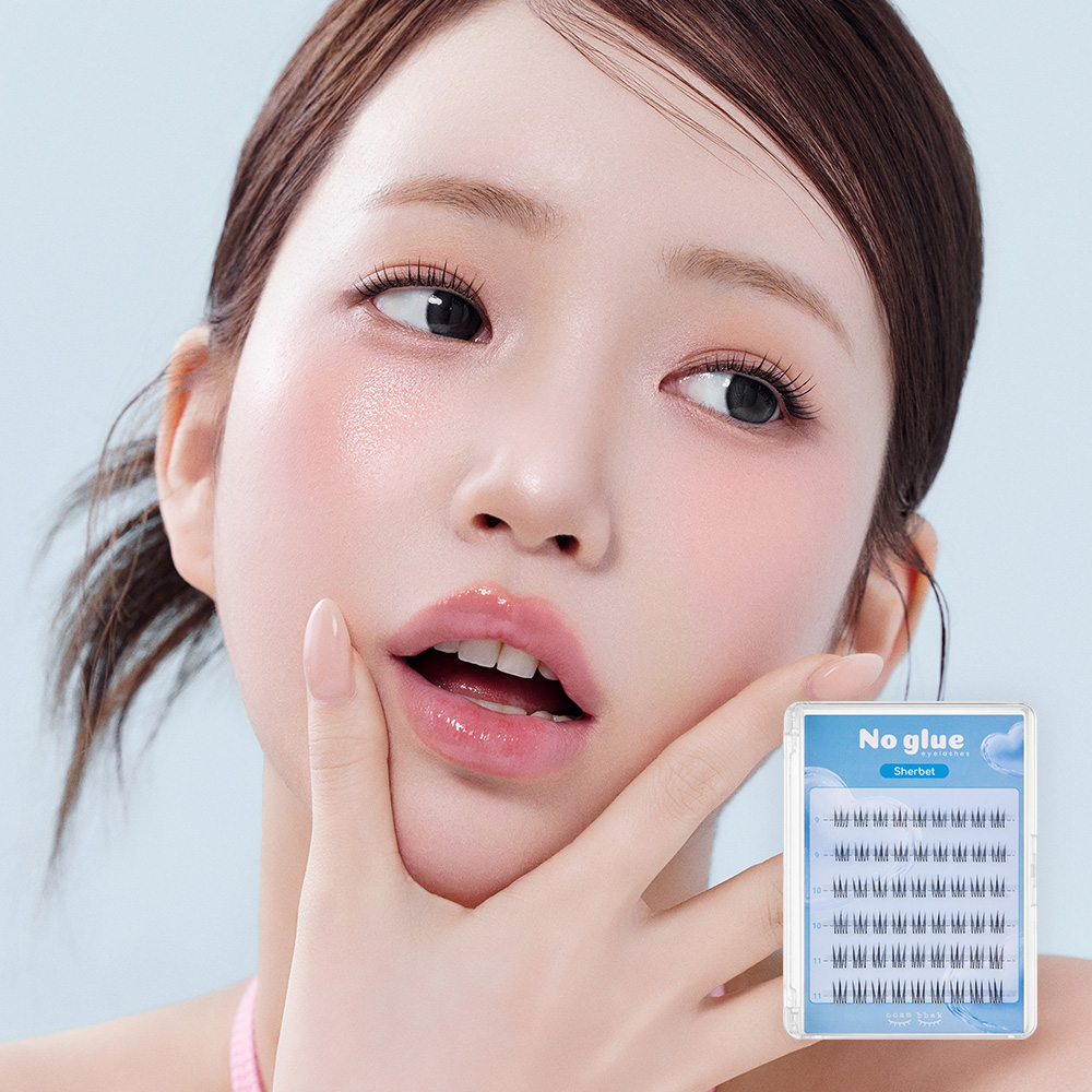 [신규 디자인 추가] 깜빡속눈썹 노글루 가닥 속눈썹 샤벳