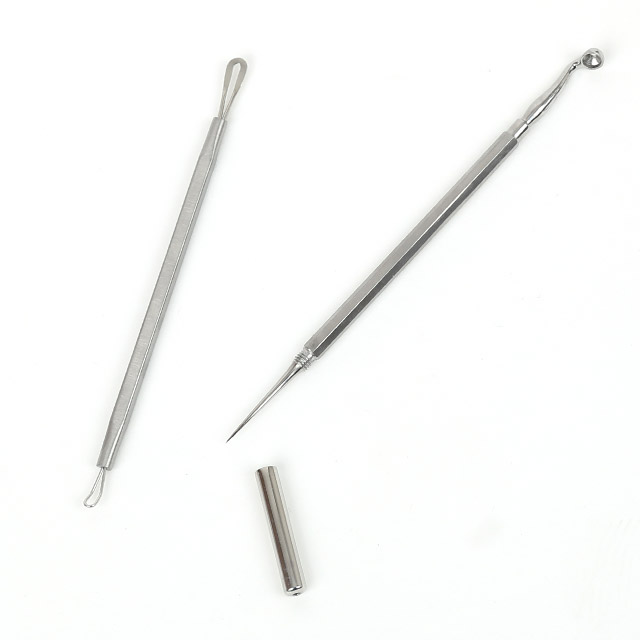 얼굴 코 피지 여드름압출기 블랙헤드 짜는도구 압출 바늘 제거기 의료용큐렛 A타입(루프형)