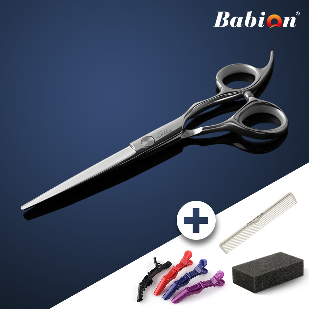 [GIFT 3종] 바비온 셀프 앞 머리 숱 이발 헤어 컷팅 미용 일자 가위 Silky
