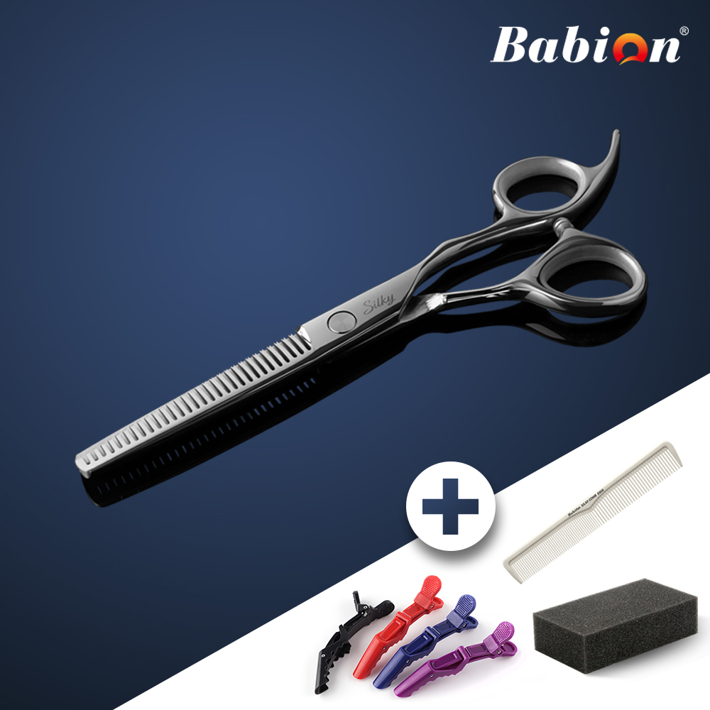 [GIFT 3종] 바비온 셀프 앞 머리 숱 이발 헤어 컷팅 미용 일자 가위 Silky