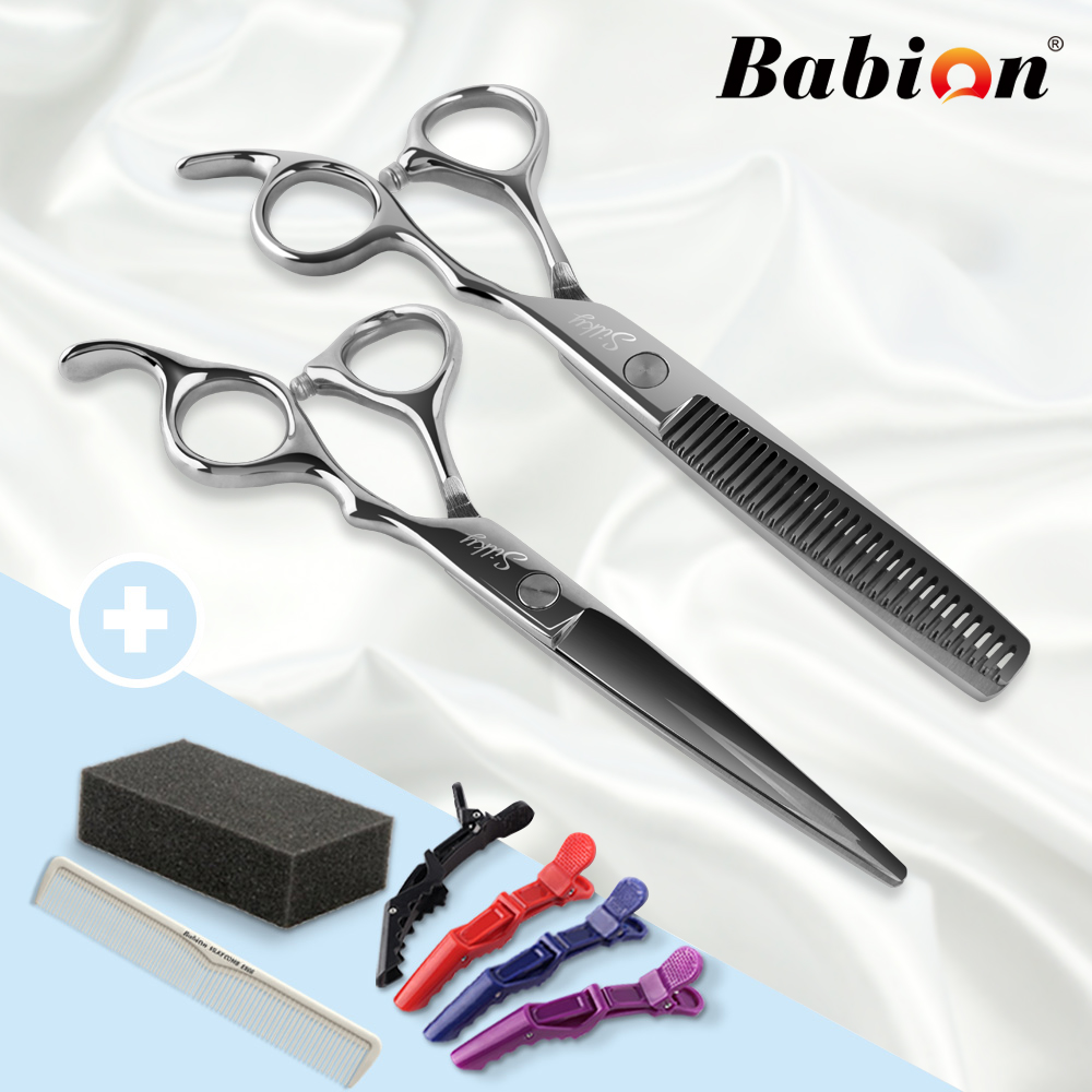 [GIFT 3종] 바비온 셀프 앞 머리 숱 이발 헤어 컷팅 미용 일자 가위 Silky