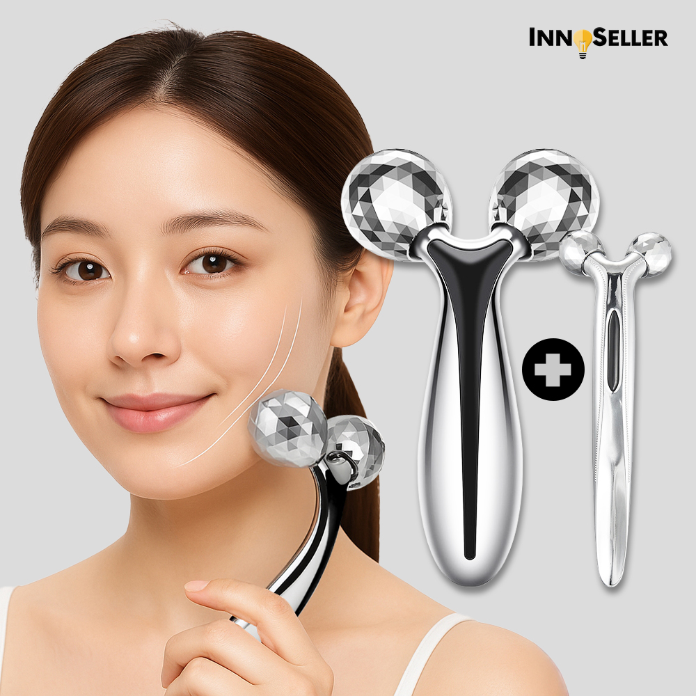 프리미엄 3D 모델링 얼굴 마사지 기계 기구 턱 턱살 브이라인 롤러 붓기 윤곽 리프팅