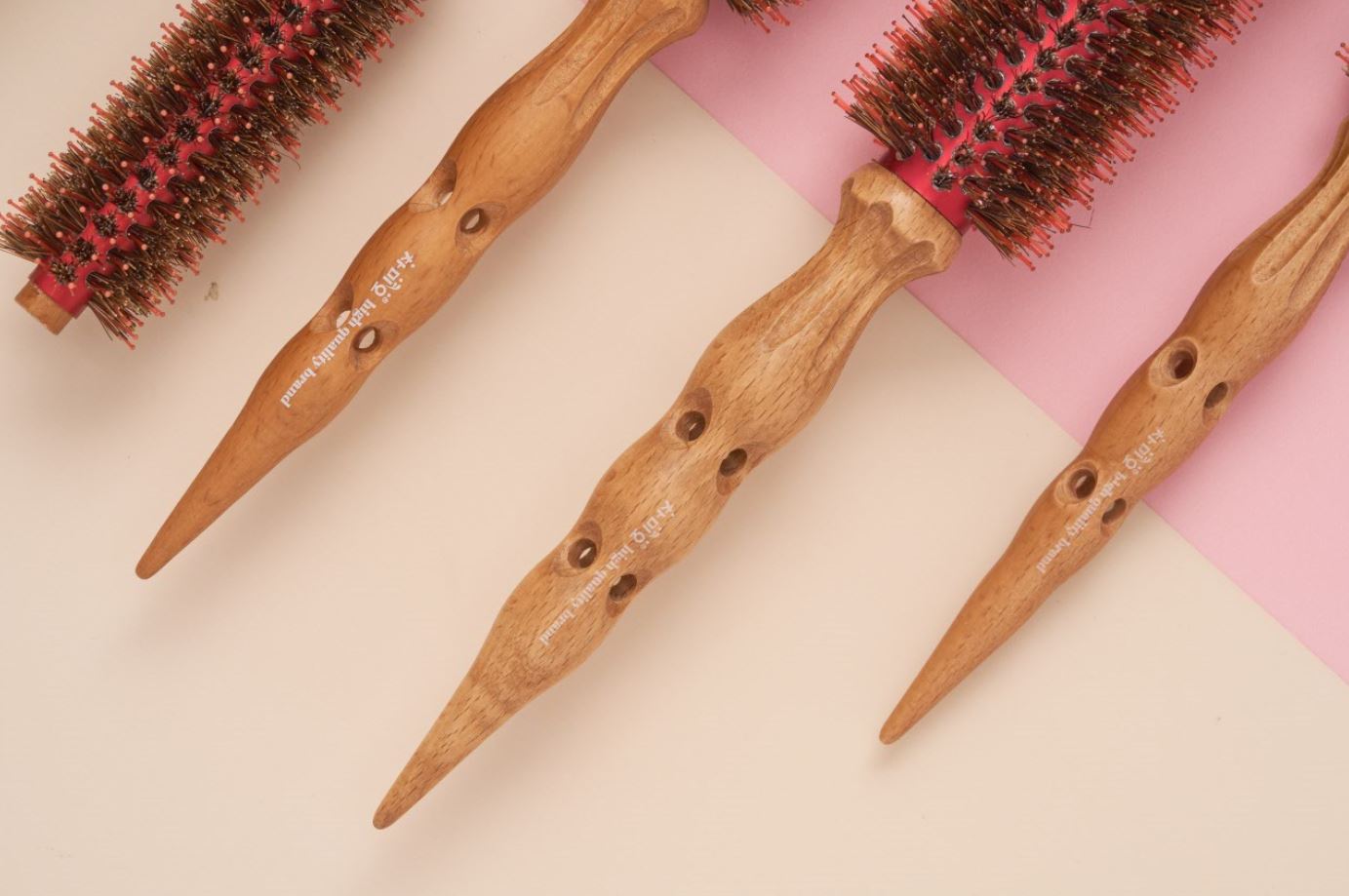 차미오 깡포킹 돈모 열판 드라이 롤브러쉬 뿌리볼륨 롤빗 1호