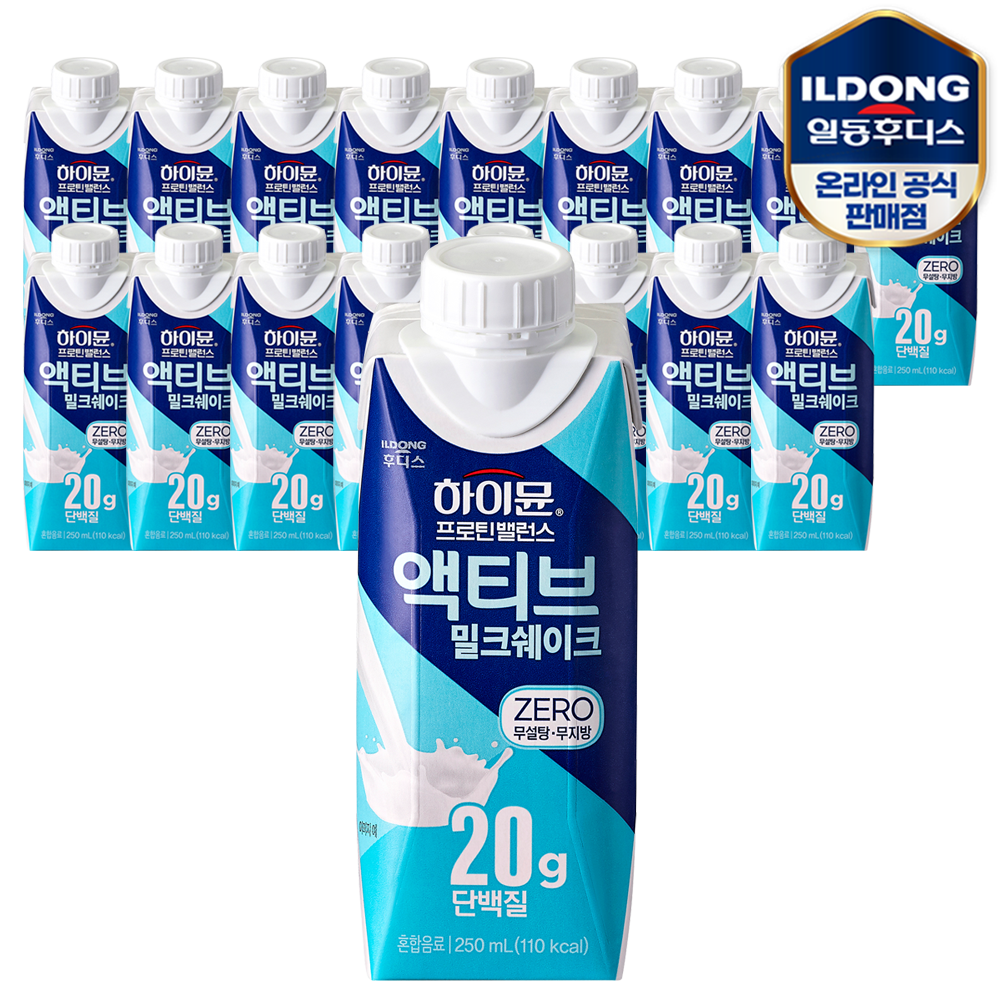 하이뮨 액티브 단백질 음료 프로틴 밸런스 250ml 18개 오리지널 마시는 드링크 밀크