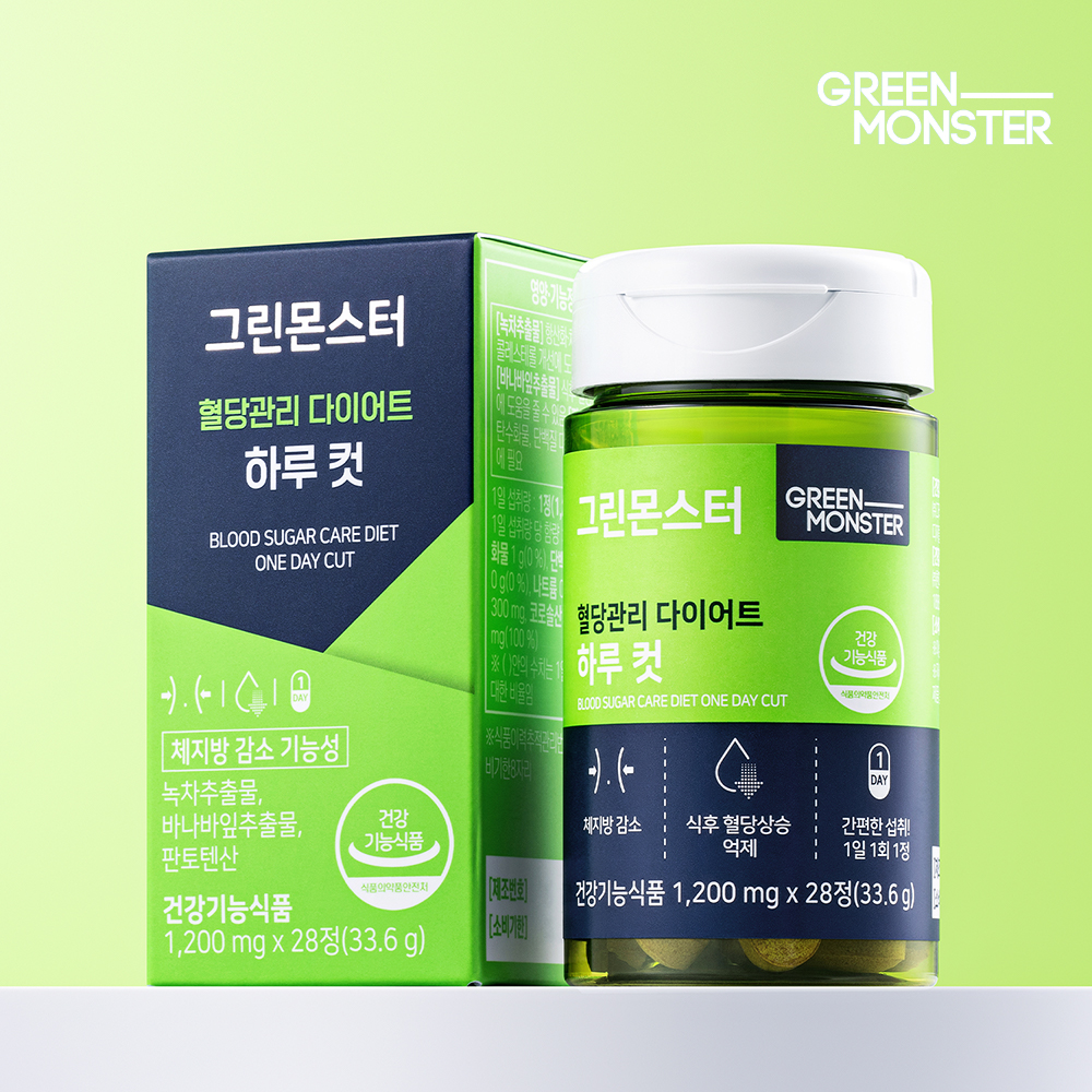 그린몬스터 비건 혈당관리 다이어트 하루 컷 28정, 1개 (식후 혈당 조절 바나바잎추출물)
