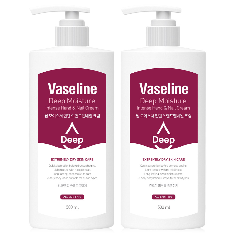 바세린 핸드크림 대용량 500ml 2개 남자 여자 고보습 습진 향좋은 퍼퓸 로션 선물세트