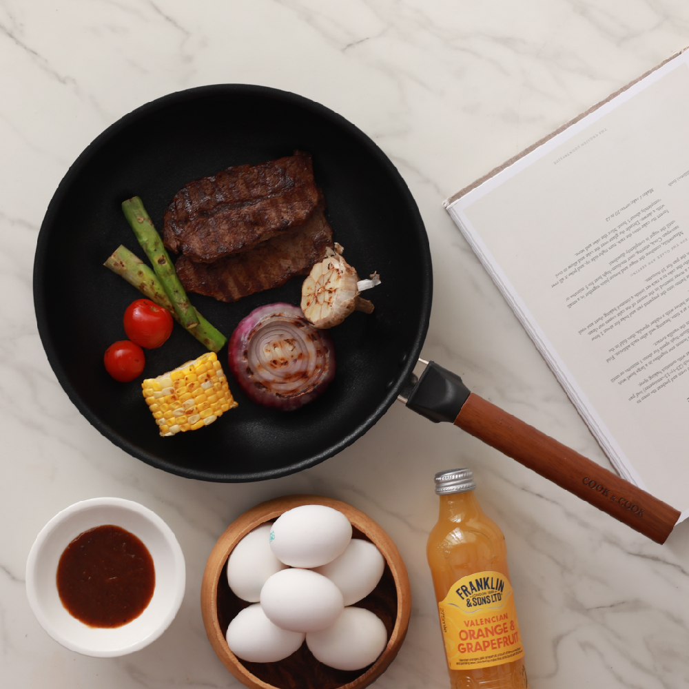 쿡앤쿡 인덕션 후라이팬 티타늄 IH 강화 코팅 1+1 22cm 24cm