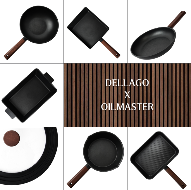 델라고 사각전골 어묵 샤브샤브 냄비 전골팬 오일마스터 22x39cm