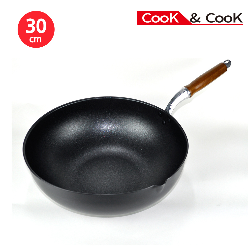 쿡앤쿡 업소용 경질 코팅 북경팬 중국팬 궁중팬 프라이팬 30cm